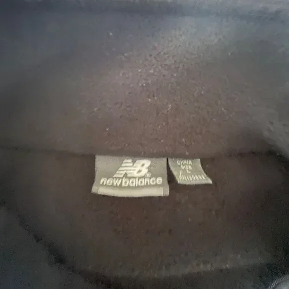 New Balance Men's Black Sherpa Fleece Funnel Neck Full-Zip Jacket coat Size L - Picture 12 of 12